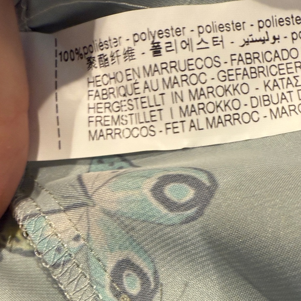 Zara green blouse with Butterfly Print - Picture 6 of 7